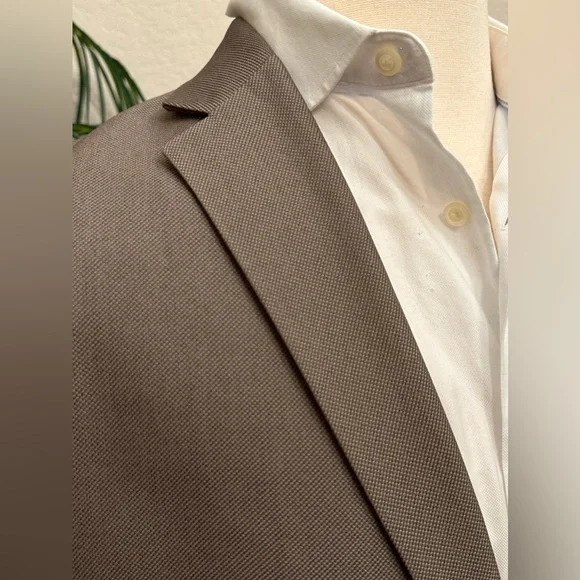 LAUREN RALPH LAUREN BLAZER SIZE 44 TAUPE BROWN SPORT COAT SUIT JACKET